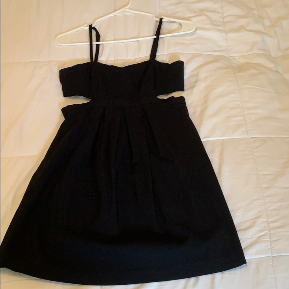 Black spaghetti strap dress